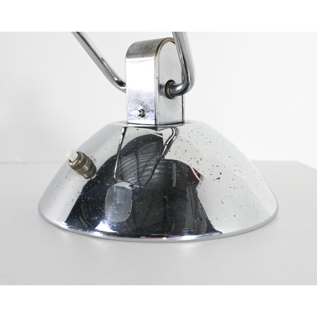 Chromed Metal Lamp attributed to Yves Jujeau and André Mounique for Jumo, France, 1930s For Sale - Image 9 of 14