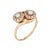 Finely detailed vintage Art Deco era diamond & cultured pearl 'moi et toi' ring crafted in 14k yellow gold (circa 1920s to...
