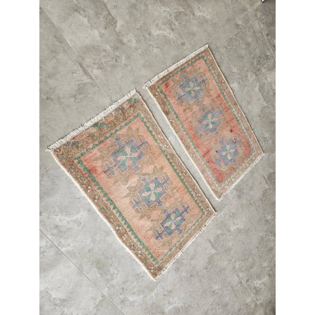 1960s Small Traditional Oriental Style Turkish Rug - Set of 2 For Sale In Philadelphia - Image 6 of 9