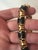 1980s 1980s Vintage Monet Black Enamel and Gold Link Bracelet For Sale - Image 5 of 12