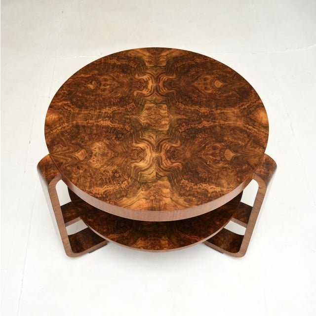 1930s Large Art Deco Burr Walnut Coffee Table, 1930s For Sale - Image 5 of 9