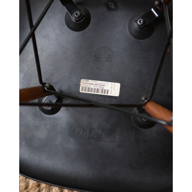 Wood Eames Black Plastic Moulded Contemporary Dining Chairs - Set of 4 For Sale - Image 7 of 11