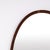 Oval Mirror with Slim Dark Wood Frame, 20th Century For Sale - Image 3 of 8