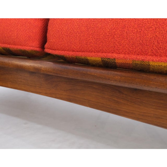 Mid-Century Modern Danish Mid-Century Modern Walnut Lounge Chair Settee Loveseat Couch Sofa Set For Sale - Image 3 of 18