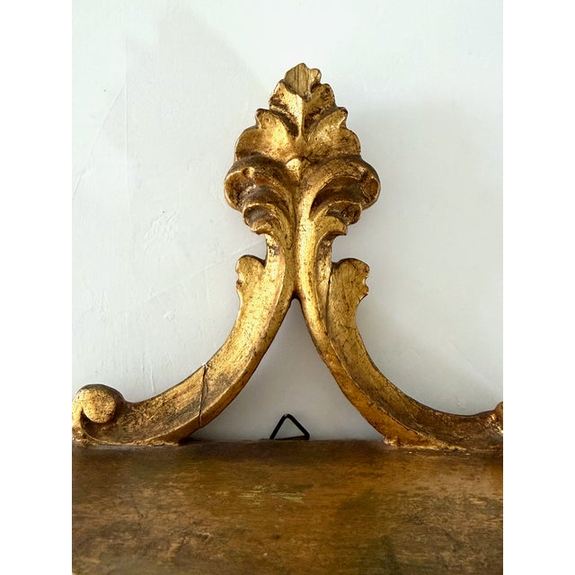 Italian Florentine Double Shelf Wall Bracket For Sale - Image 10 of 14
