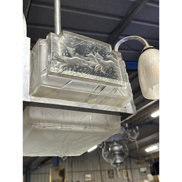 1920s Art Deco Chandelier, 1920s For Sale - Image 5 of 10