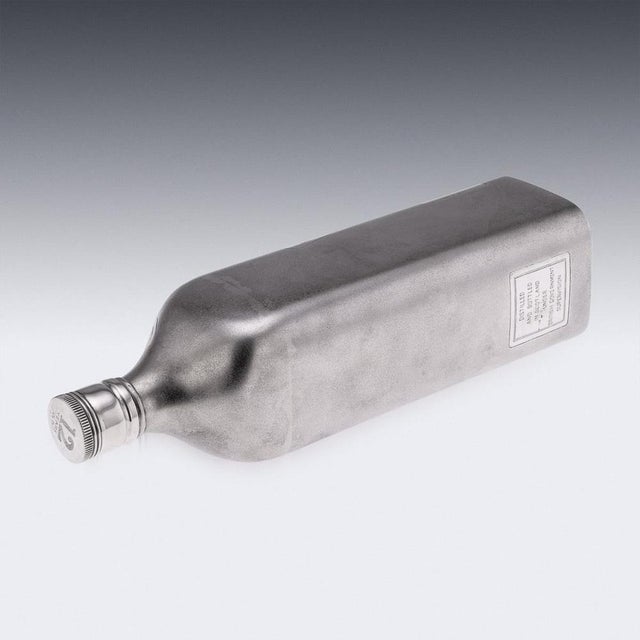 Large Novelty Silver Johnnie Walker Whisky Bottle, 1940s For Sale - Image 9 of 18