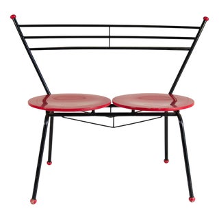Space Age Double Seat Bench, 1960s For Sale