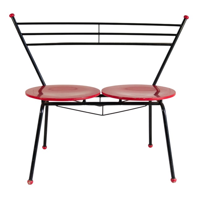 Space Age Double Seat Bench, 1960s For Sale