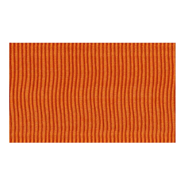 Sample - Schumacher Wide Faille Tape in Orange For Sale