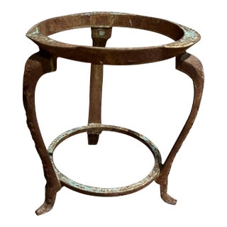 1950s Vintage Round Planter Pedestal Stand For Sale