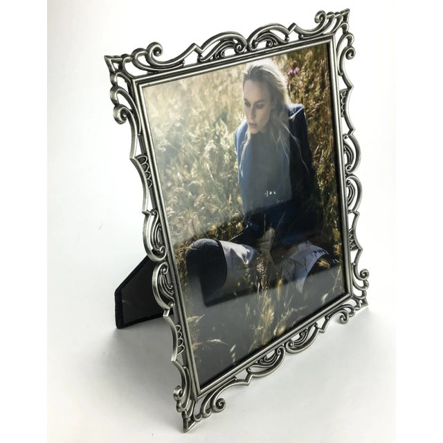 Art Nouveau Vintage Metal Art Deco Design Photo Frame 8 X 10 For Sale - Image 3 of 8