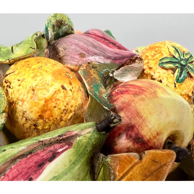 Late 20th Century Vintage Italian Ceramic Mixed Fruit Bowl For Sale - Image 5 of 11