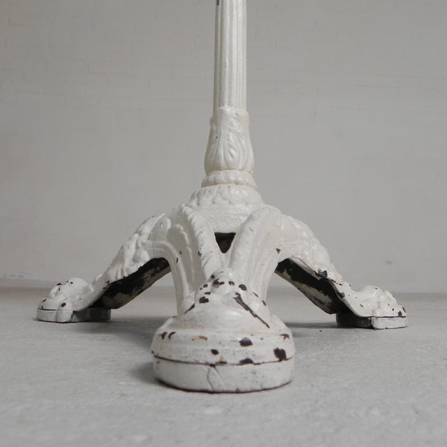 Bistro Table with Cast Iron Legs and Marble Top, 1920s For Sale - Image 10 of 18