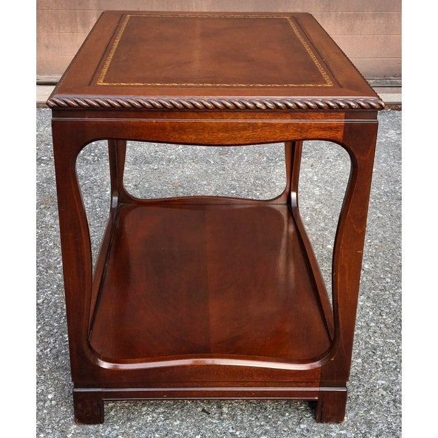 William IV Style Mahogany and Tooled Leather Inset Top Side Table For Sale In Washington DC - Image 6 of 8