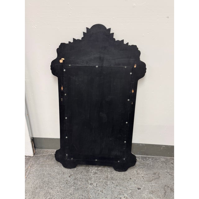 Moroccan Style Mother-of-Pearl Inlaid Floral Wall Mirror For Sale - Image 10 of 12