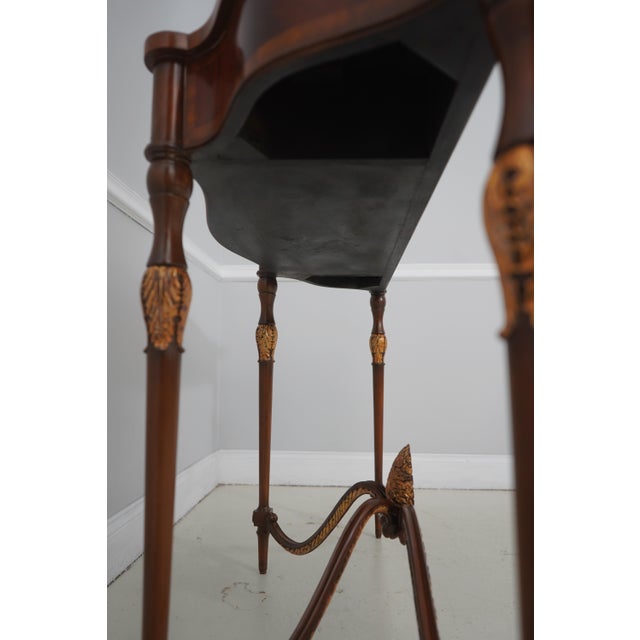 Maitland Smith Mahogany Nathan Console Table W. 2 Drawers For Sale - Image 15 of 18