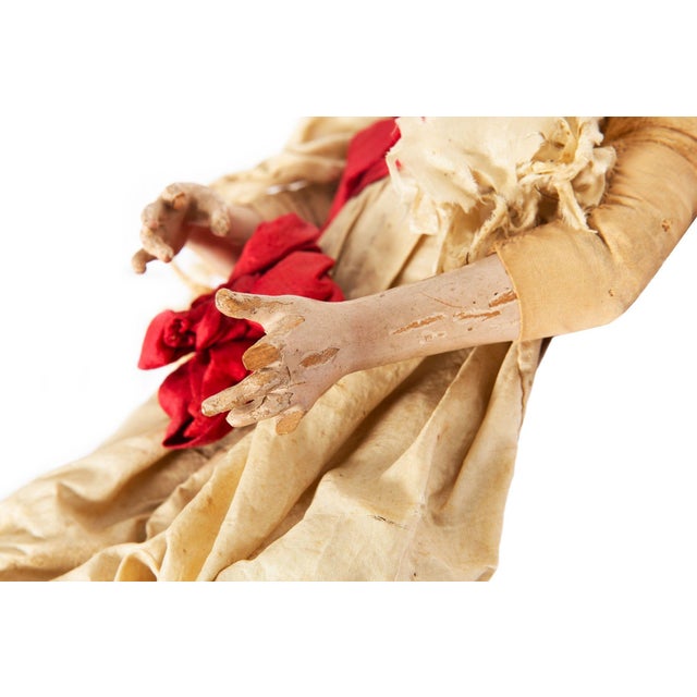 Wood Rare Italian Carved Polychromed Crèche Santos Saint Angel Figurine Ca. 1750 For Sale - Image 7 of 12