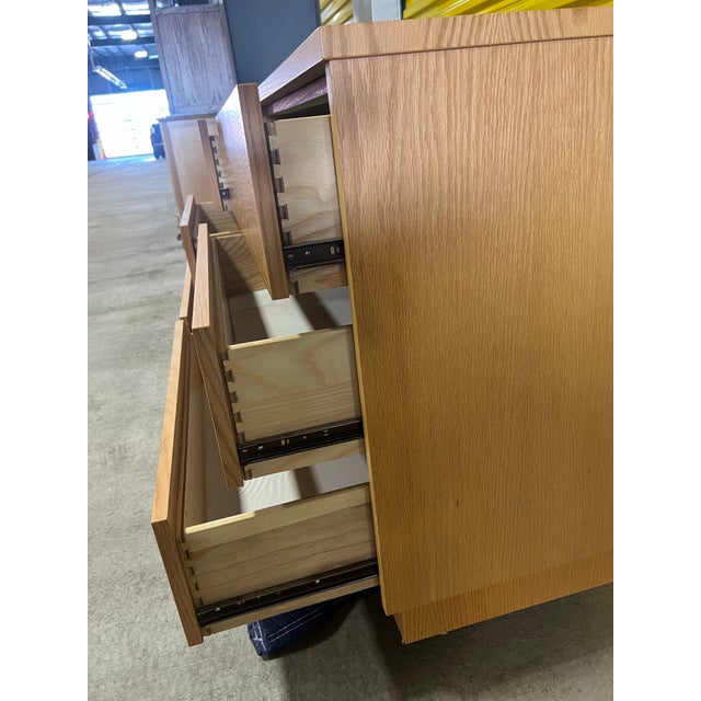 Vintage 9 Drawer Wood Dresser For Sale - Image 9 of 10