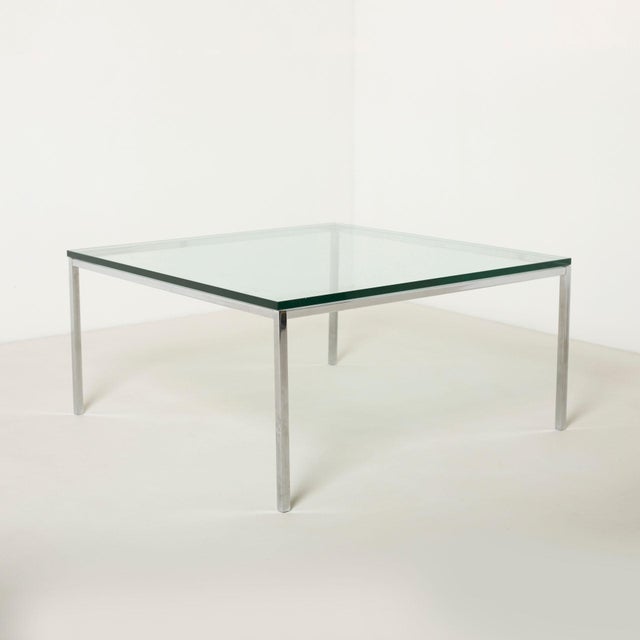 1980s Modernist Chrome and Tempered Glass Coffee Table, Germany, 1980s For Sale - Image 5 of 7