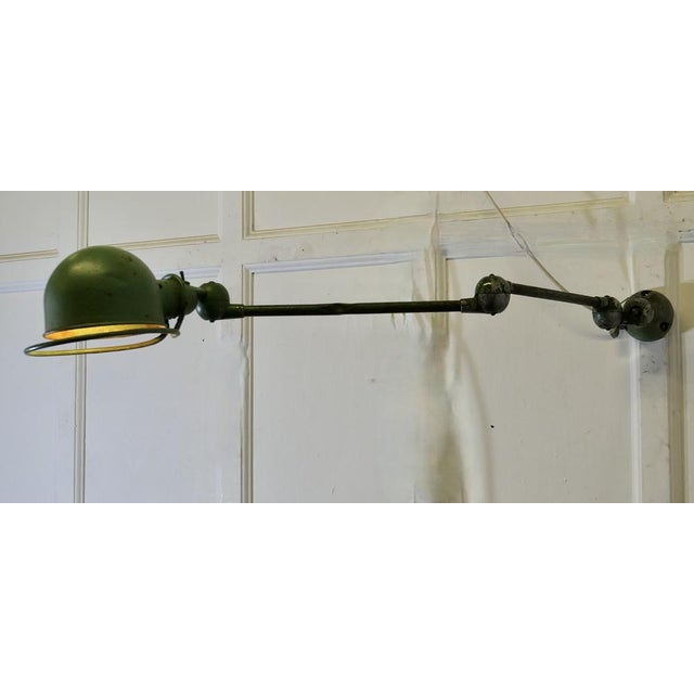 Vintage French Industrial Articulated Wall Light, 1950s For Sale - Image 4 of 9
