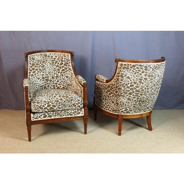 19th Century Bergère Armchairs, Set of 2 For Sale - Image 3 of 14