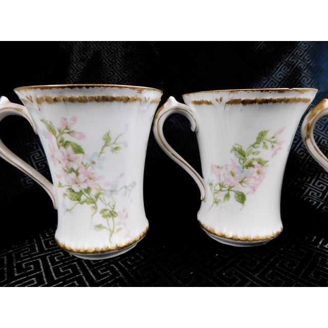 1900 - 1909 1900s imoges Gerard, Dufraisseix & Abbot Chocolate Cups - Set of 4 For Sale - Image 5 of 12