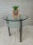 Mid-Century Modern Vintage Glass and Chrome Side Table, 1980s For Sale - Image 3 of 13