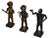 Sarreid Ltd. Mexico Handcrafted Mid-Century Modern Tin Metal Sports Player Figurine, Set of 3. Marked and Numbered at the...