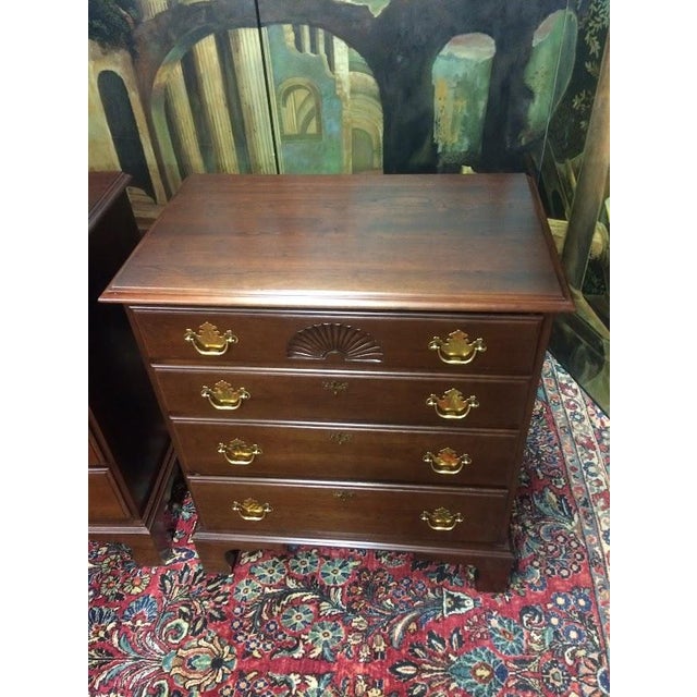 1990s Vintage Bachelor Chests, Nightstands, Harden Furniture, the Pair For Sale - Image 5 of 17