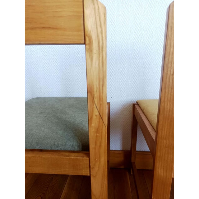 Scandinavian Chairs in Elm and Fabric, 1960s, Set of 6 For Sale - Image 13 of 15