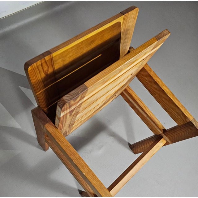 Pine Chair with Foldable Seat, 1970s For Sale - Image 13 of 18