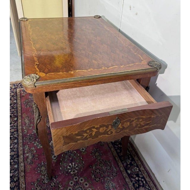 Louis XV Style Marquette Game Table, 1800s For Sale - Image 4 of 7