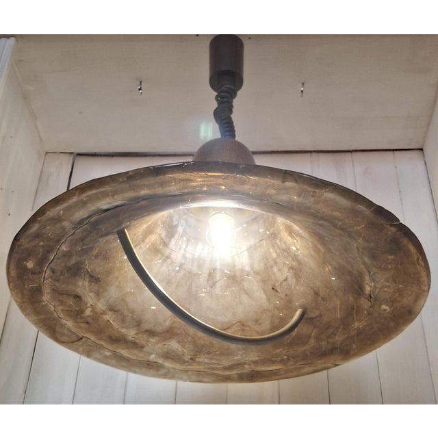 1980s Vintage Height-Adjustable Pendant Lamp from Hustadt-Leuchten, 1980s For Sale - Image 5 of 8