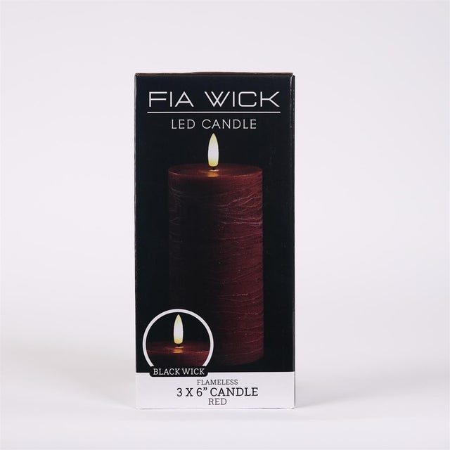 Kenneth Ludwig Chicago FIA Wick Red Pillar Candle (Set of 2) For Sale - Image 4 of 5