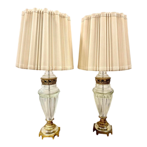 Vintage 1950s Marbro /Murano Lamps - a Pair