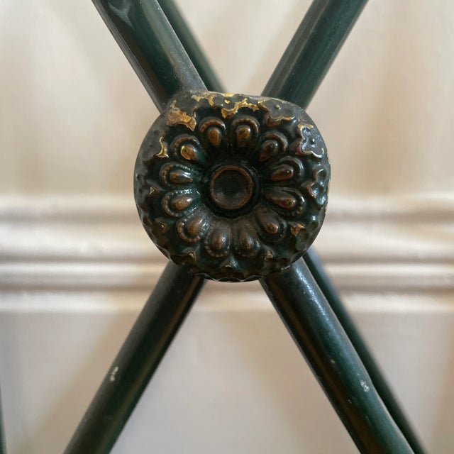 Dark Green Early 19th Century Antique Painted Metal Umbrella Stand For Sale - Image 8 of 12