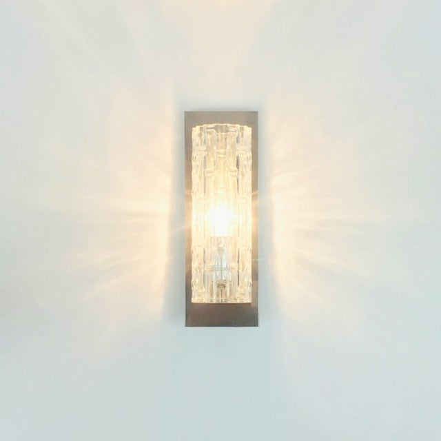 1960s Mid-Century Modern Doria Leuchten Germany Murano Glass Wall Lights/Sconces - Set of 3 For Sale - Image 6 of 12