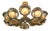 Large Round 10-Armed Chandelier with Glass Lens Diffusors by Oscar Torlasco, Italy, 1970s For Sale