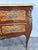 Louis XV Style Bombé Commode with Marquetry and Marble Top by R. Bacchin For Sale - Image 4 of 8