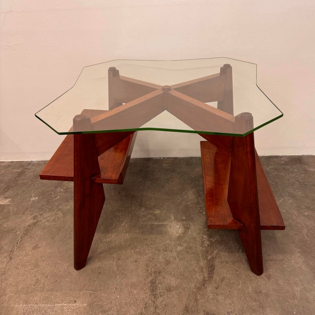 Vintage Asymmetric Coffee Table, 1950s, in Very Good conditions. Designed 1950 to 1959