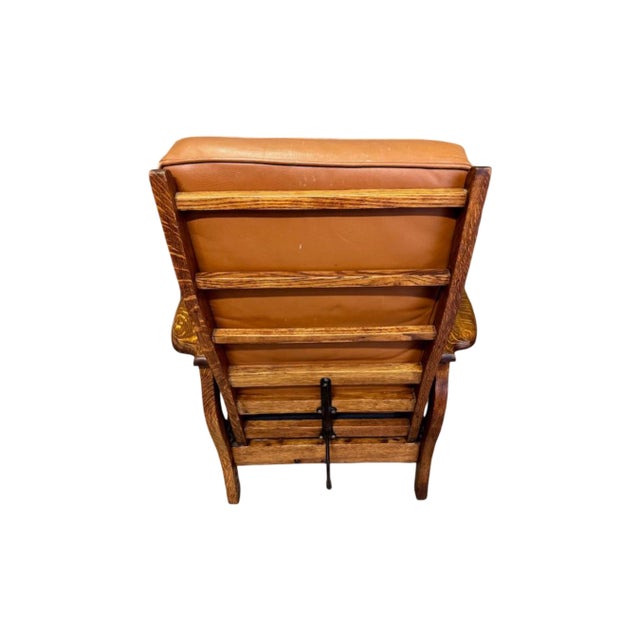 Antique 1900's Mission Style - Morris Reclining Chair For Sale - Image 9 of 14