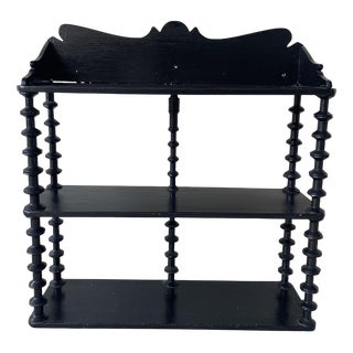 Folk Art Spool Shelf, 1930s For Sale