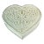 Vintage Boho Chic Italian Tole Valentine Heart Hinged Box in Antique White For Sale