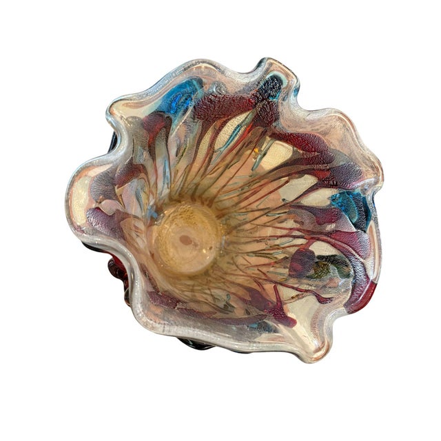1960s Large Murano Polychrome Glass Vase Attributed to Barovier E Toso. Italy, 1960's. For Sale - Image 5 of 8