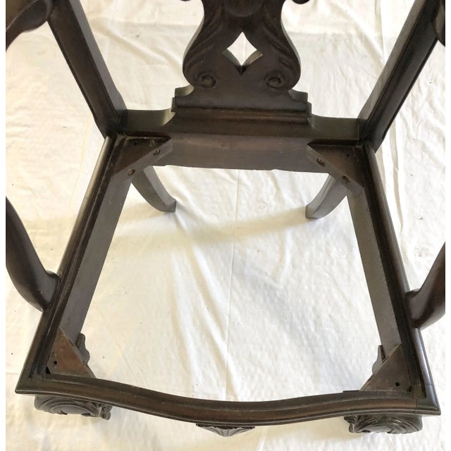 Late 19th Century Overscaled American Chippendale Portrait Chair For Sale - Image 9 of 10