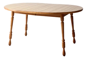 Vintage Farmhouse Dining Table With Leaf Extension