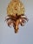 Metal Pineapple Pendant Light in Gold Metal and Amber Glass, Italy, 1960 For Sale - Image 7 of 17