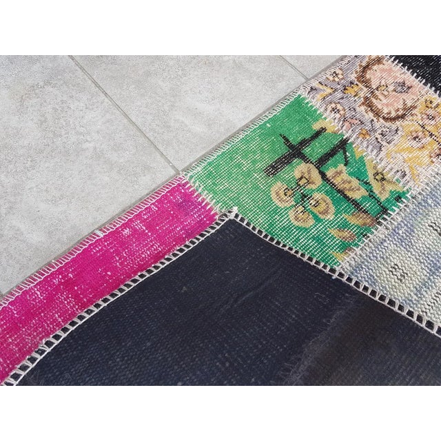 Mid 20th Century Handknotted Bohemian Floor Runner For Sale - Image 6 of 9