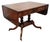 Wood 19th C English Regency Carved Brass Inlaid Rosewood Drop Leaf Sofa Table Desk For Sale - Image 7 of 18